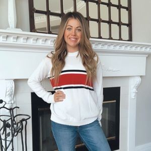 Brandy Melville 90s Crew Neck Striped Sweater OS